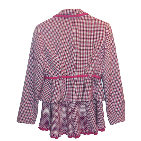 Suit Annex 8P NEW Pink Jacket Blazer Skirt Tweed - Picture 2 of 8